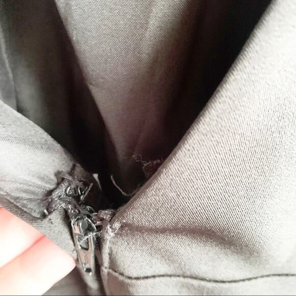 Kleinfeld Satin Formal Cold Shoulder Maxi Dress Strappy Back Black Bridesmaid 2 - Picture 15 of 16